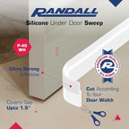 Adhesive Backed Door Draft Stopper – Silicone Under Door Sweep - Image 2