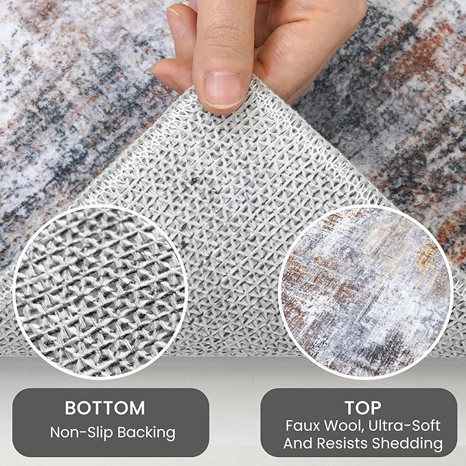 IOHOUZE Abstract Runner Rug 2x10 Ft Washable Runners - Image 4
