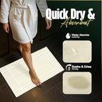 Pearl Linens Pack of 2 100% Cotton Bathmat 20x30 inches, Soft & Absorbent Quick - Image 5