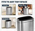 Alpine Stainless Steel Open Top Trash Can 5 Gallon - 20L Garbage Can - Image 2