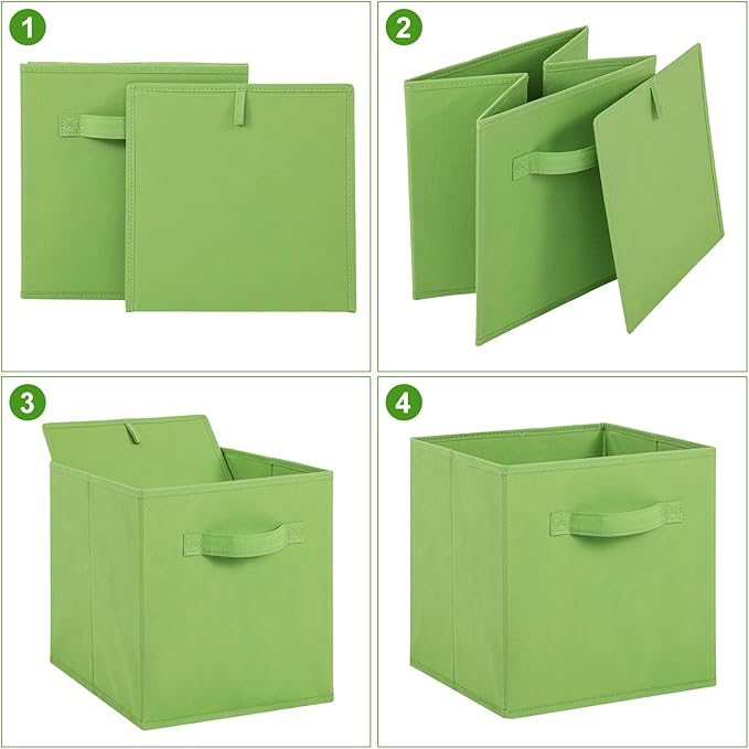 Stero Fabric Storage Bins 6 Pack Fun Colored Durable Storage Cubes - Image 3