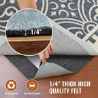 Felt Rug Pad, 2 x 6 Ft Rubber Non-Slip Rug Pad Gripper, Keep Rugs Secure and in - Image 4