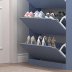 Shoe Cabinet with 3 Flip Drawers, Hidden Wood Shoe Cabinet, Freestanding Shoe - Image 6