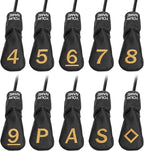 10pcs /Set Black Hybrid Iron Head Covers Protector by CRAFTSMANGOLF