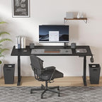 Piskyet Black Office Trash Can for Near Desk, 7 Gallon Unique Wood Bedroom - Image 3