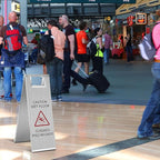 LEIFIDE 4 Pcs Stainless Steel Wet Floor Caution Sign Bulk 8.8 Pound Portable - Image 5