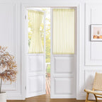 Tollpiz Small Sheer Door Curtain Closet Linen Textured Curtain Sheers Doorway by Tollpiz