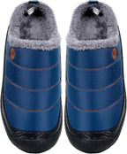 Womens Mens House Slippers Slip on Snow Winter Warm Fully Fur Lined Slippers - Image 6
