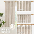 YoungsTex Short Linen Curtains 45 Inch Length - Image 5