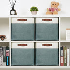 DULLEMELO Storage Bins, 4 Pack Of 13x13x13 Decorative Storage Cube Bins Suit - Image 3