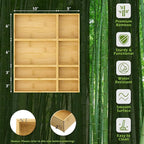 Bathroom Drawer Organizer Trays, Bamboo Silverware Drawer Organizer Kitchen - Image 2