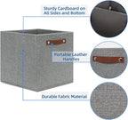 Temary 12x12 Storage Cube Bins 4 Pack Fabric Storage Cubes Storage Bins - Image 3