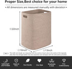OIAHOMY Laundry Hamper, Rectangle Cotton Laundry Basket - Image 3