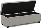 SIMPLIHOME Avalon 54 inch Wide Contemporary Rectangle Extra Large Storage - Image 4