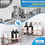 EUDELE 5-Pack Rustproof Stainless Steel Shower Caddy – No Drill Adhesive - Image 3