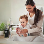 Black Soap Dispenser with Refillable Plastic Pump - Image 4