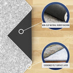 RUGPADUSA - Dual Surface - 6'x8' - 1/4" Thick - Felt + Rubber - Non-Slip - Image 3