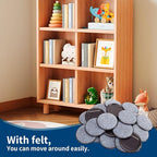Ezprotekt 4" Round Reusable Felt Furniture Caster Cups - Image 7