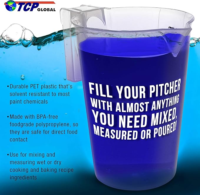 TCP Global 5 Liter Gallon Plastic Graduated Measuring and Mixing Pitcher - Image 5