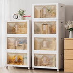Storage Bins with Lid 76QT, Stackable Storage Containers with Wheels and - Image 7
