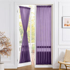 Tollpiz Sheer Door Curtains Closet Linen Textured Curtains Sheer Doorway Light by Tollpiz