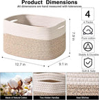 Small Storage Baskets for Organizing, Woven Storage Baskets for Shelves - Image 2