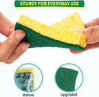 HOMERHYME Heavy Duty Cellulose Scrub Sponges, 12 Pack Dual-Sided Multipurpose - Image 3