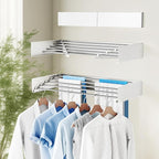 Drying Rack Clothing, Clothes Drying Rack Wall Mounted, Collapsible Hanging - Image 7