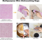 10pcs Non Scratch Wire Dishcloth Multipurpose Wire Dishwashing Rag - Image 5