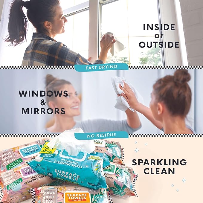 6 Packs Surface Cleaning Wipes, Thick & Large Dispose, All-Purpose Cleaner - Image 4