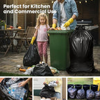 150 Count 55-60 Gallon Trash Bags, Large Garbage Bags Sturdy & Tear-Resistant - Image 3