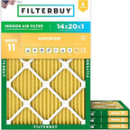Filterbuy 14x20x1 Air Filter MERV 11 Allergen Defense Replacement, by Filterbuy