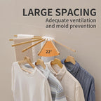 LEQ Wall Mounted Clothes Drying Rack, Garment Rack Foldable Space Saving - Image 2