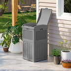 Patiowell 36 Gallon Outdoor Trash Can, Resin Outdoor Garbage Can - Image 3