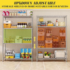 Storage Shelves, 4-Tier Adjustable Metal Industrial Utility Shelf Rack - Image 6