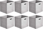 Amazon Basics Collapsible Cube Storage Organizer Bins, 10.5 x 10.5 x 11 inches by AmazonBasics