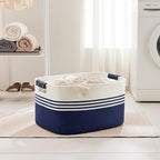 72L Large Laundry Basket with Leather Handles - Image 3