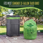 30-33 Gallon Compostable Trash Bags Flat-Top 30 Bags Heavy Duty1.57 Mil - Image 2