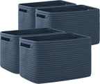 OIAHOMY 4 Pack Storage Baskets for Organizing, Cube Storage Bins for Shelves by MasterofSpaceOptimization