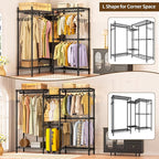 Heavy Duty Garment Rack Large Clothes Rack, Freestanding Closet Portable - Image 4