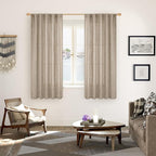 YoungsTex Dark Oatmeal Linen Curtains 63 Inch Length - Image 2
