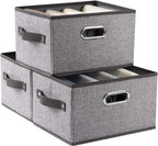 PRANDOM Fodable Storage Bins for Closet Decorative Fabric Storage Baskets Cubes by Prandom