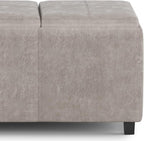 SIMPLIHOME Avalon 42 inch Wide Contemporary Rectangle Storage Ottoman in - Image 5