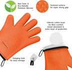KITCHEN PERFECTION Silicone Smoker Oven Gloves -Extreme Heat Resistant BBQ - Image 3