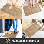 Front Door Mat, Absorbent Resist Dirt Welcome Door Mat Indoor Outdoor, - Image 4