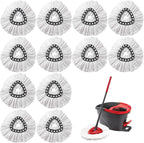 12Pcs Spin Mop Replacement Heads, Easy Cleaning Spin Mop Heads, Deep Clean by HANDRERLEE