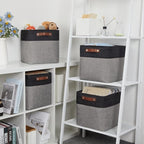 DULLEMELO Cube Collapsible Storage Bins, 12 inch Fabric Storage Cubes Bins - Image 6