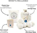 Friendsheep Wool Dryer Balls, Organic Reusable Fabric Softener Alternative - Image 4