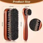 2 Pcs Horsehair Shine Shoes Brush Kit Polish Dauber Applicators Cleaning - Image 3