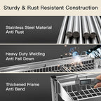 3 Tier Extra Large Stainless Steel Expandable Over The Sink Dish Drainer Drying - Image 2